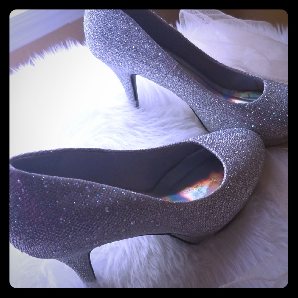 Silver Slipper Heels